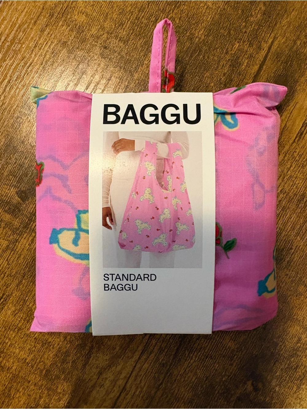 BAGGU Pink Lambs Standard Baggu